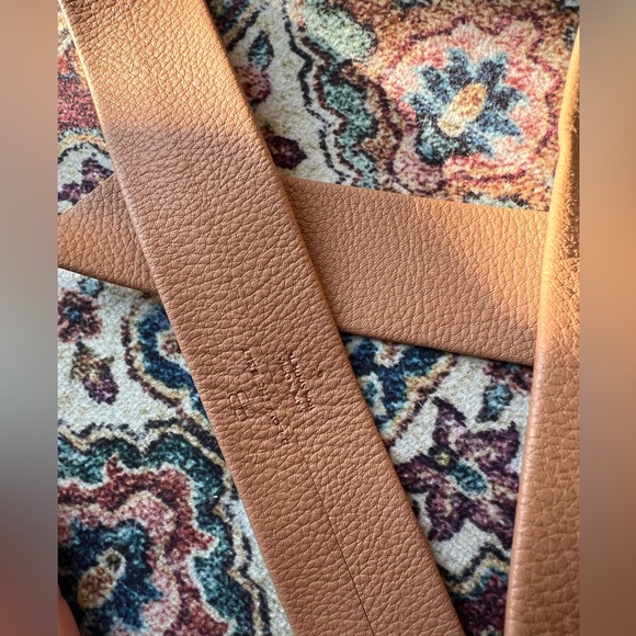 NWOT Below the Belt tan & gold one size long warp tie leather belt - Picture 6 of 6